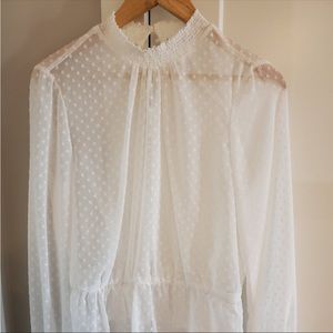 Cute White Sheer Dynamite Top